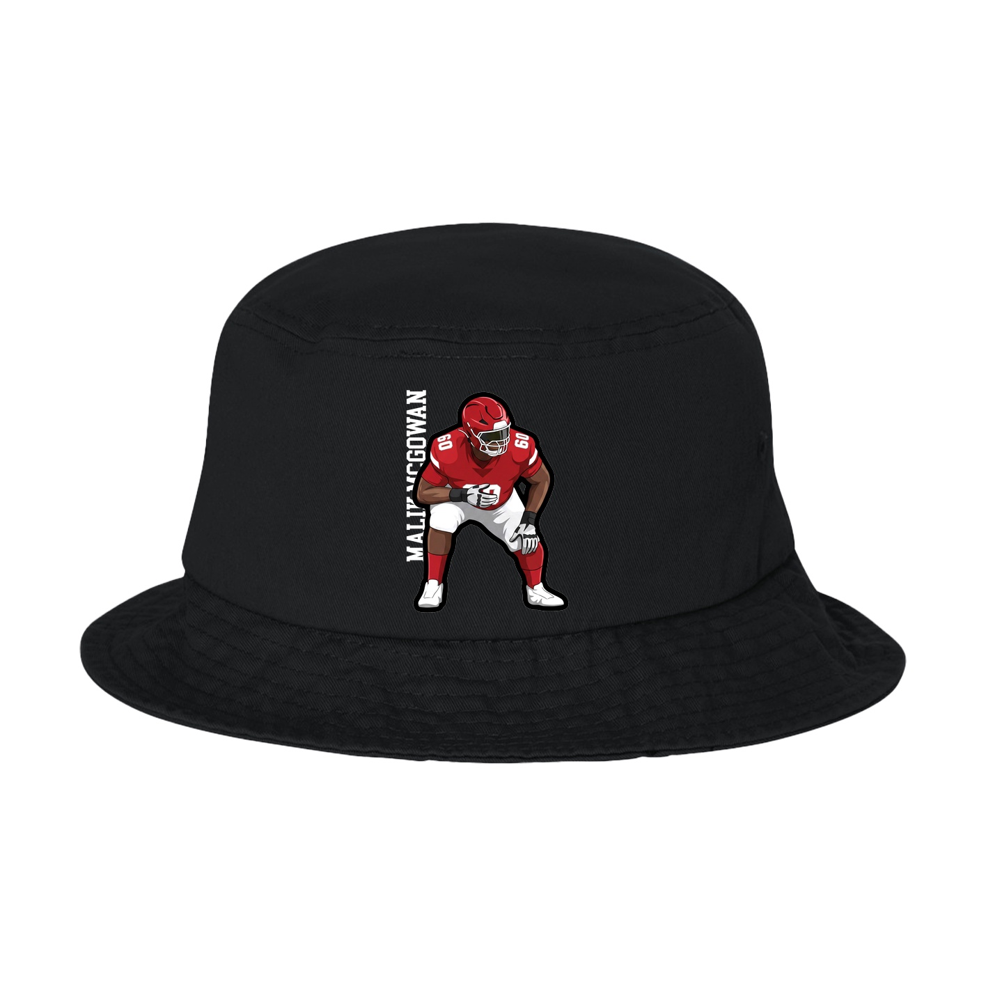 Bucket Cap — Name Vertical in Black