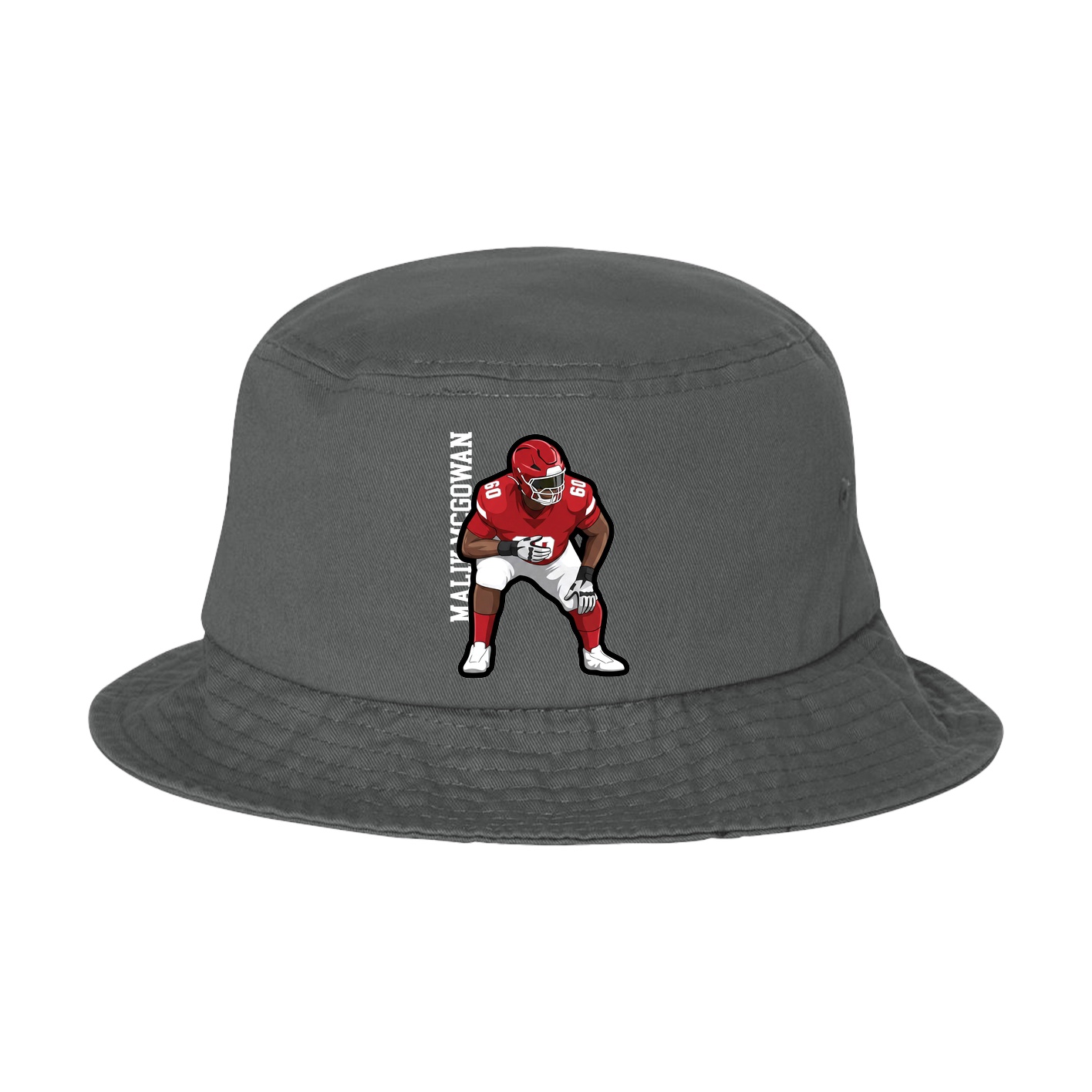 Bucket Cap — Name Vertical in Grey