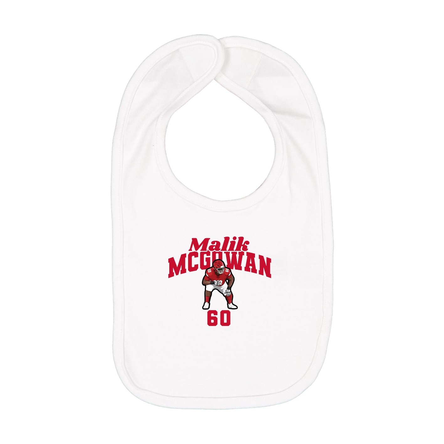 Infant Bib — Signature Arch in White