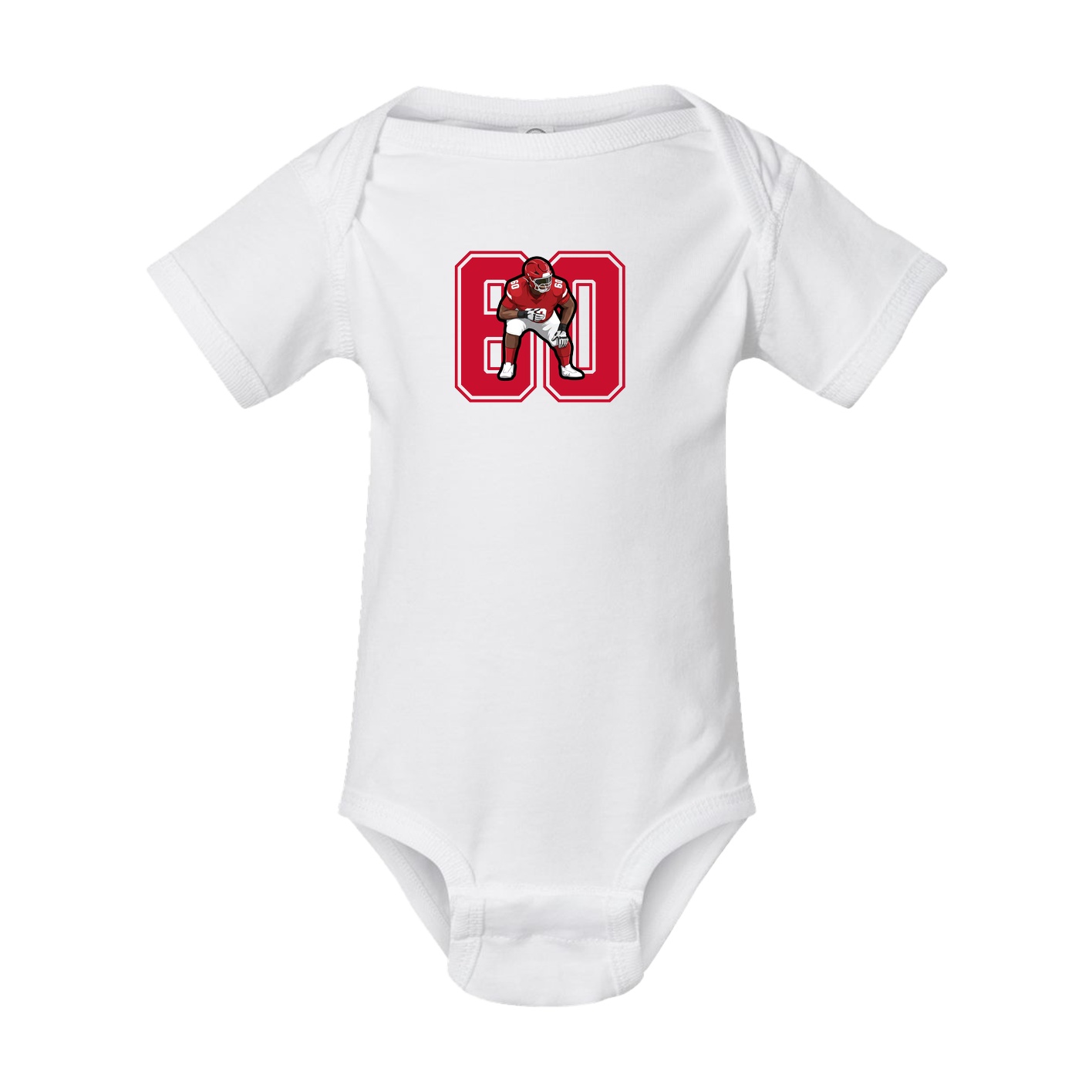 Baby Onesie — Number in White