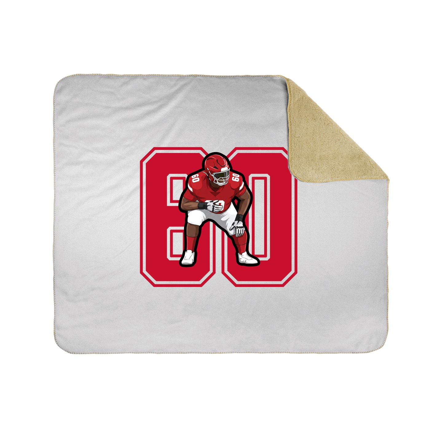 Throw Blanket — Number in White
