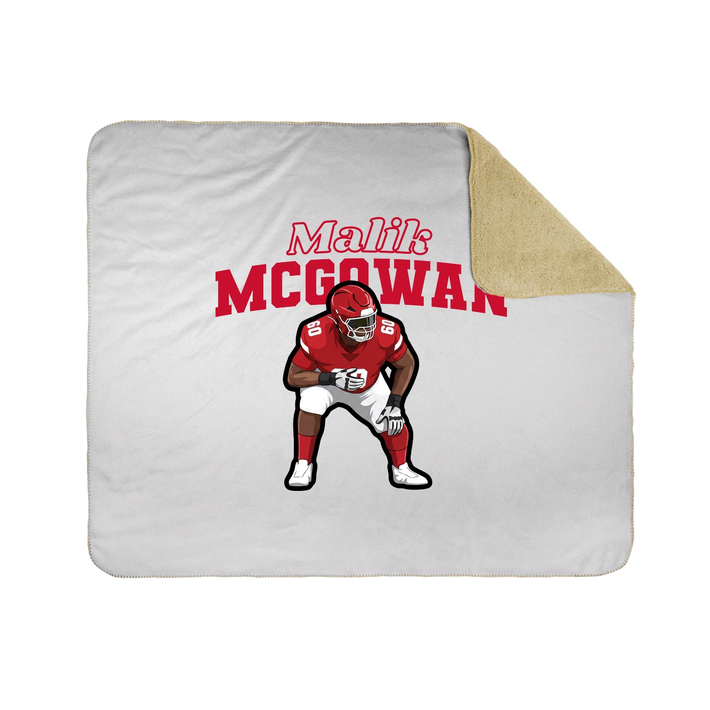 Throw Blanket — Name Arch in White