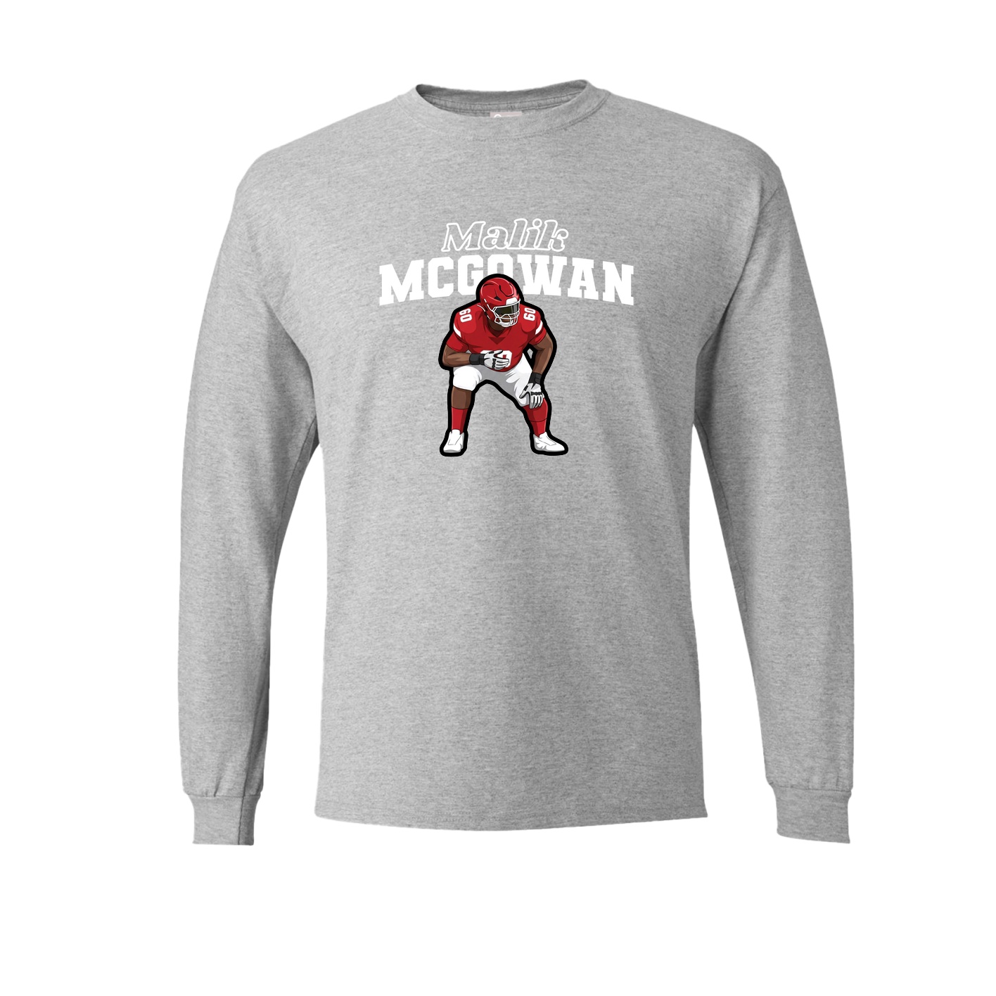 Long Sleeve Tee — Name Arch in Grey