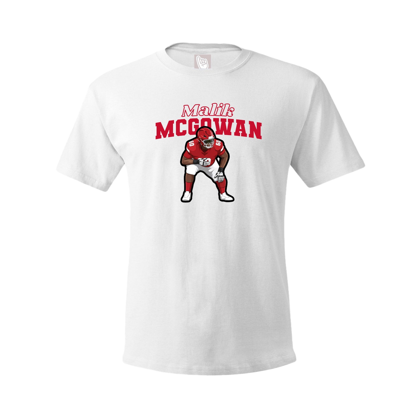 Youth Tee — Name Arch in White