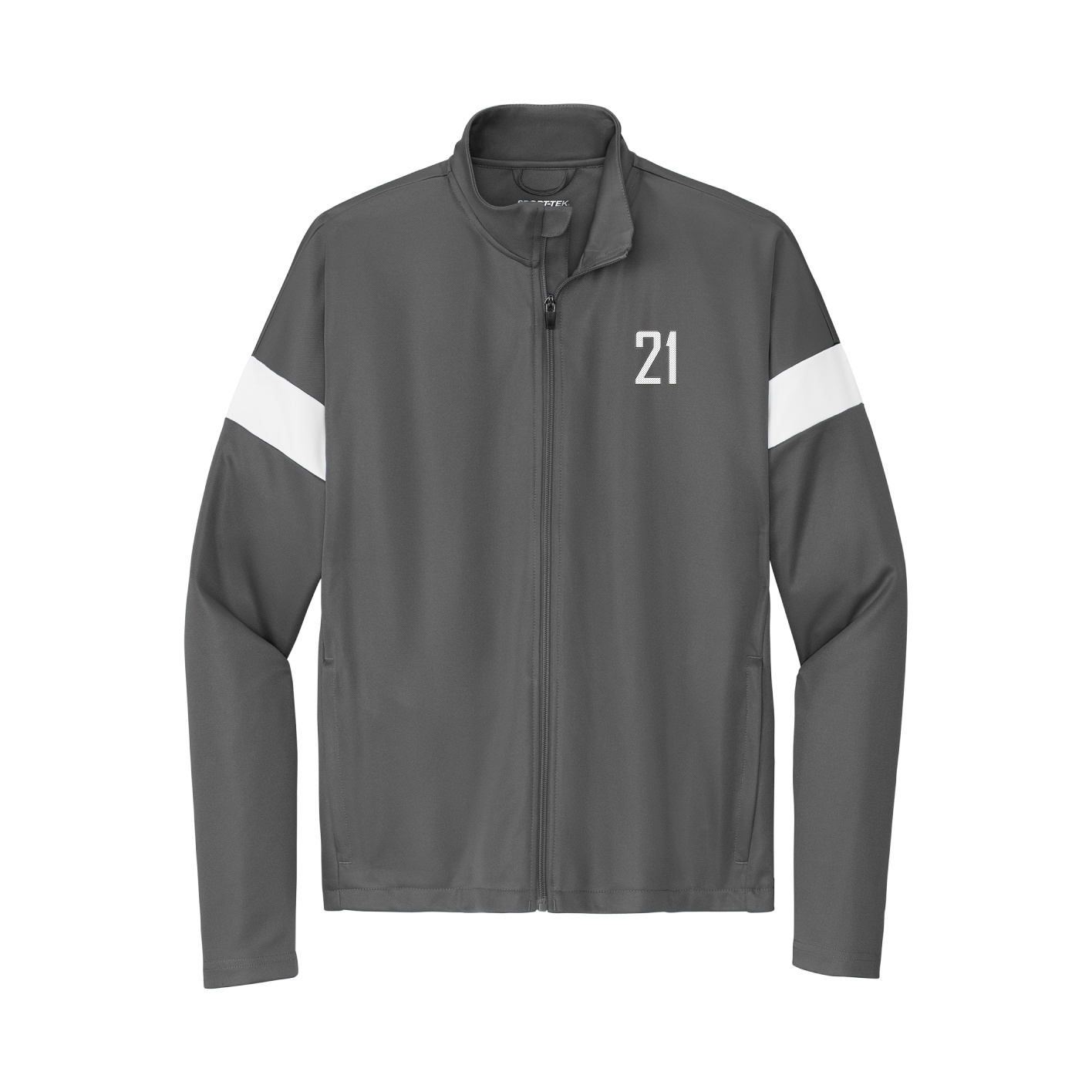 Team Travel Full-Zip Jacket — Front Shirsy in Gray/White