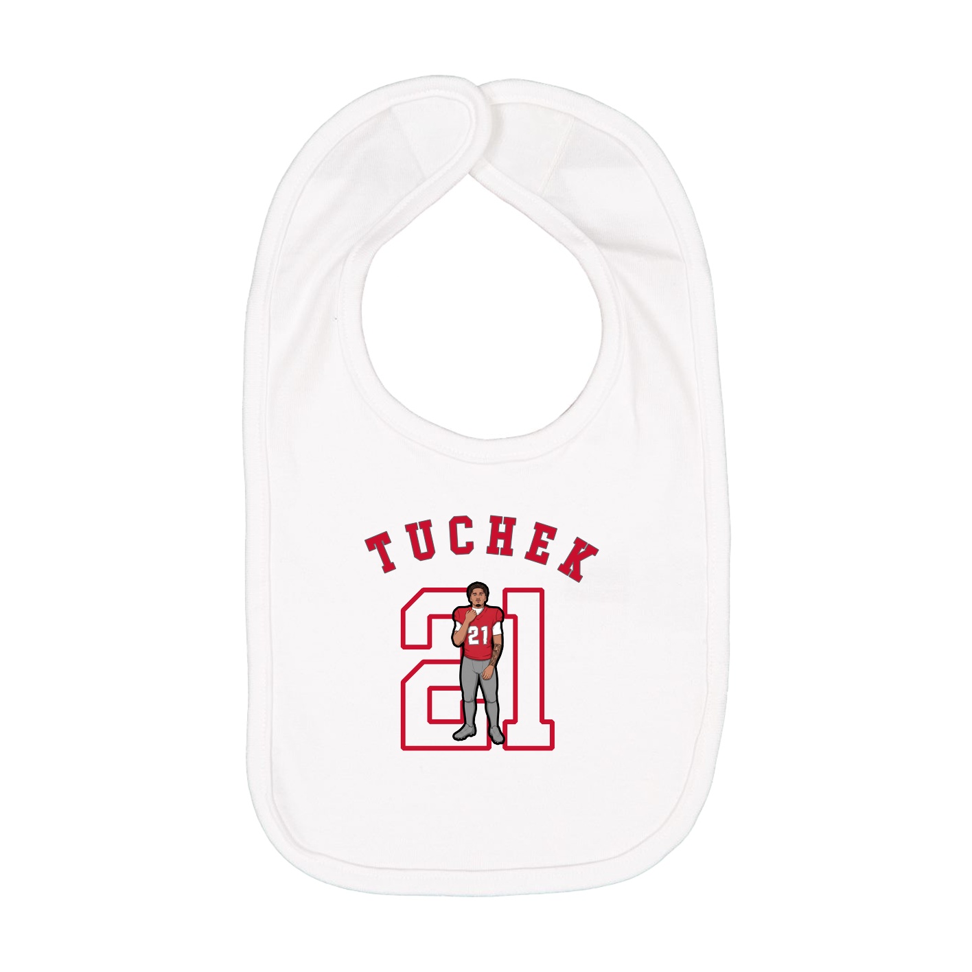 Infant Bib — Shirsey Arch in White