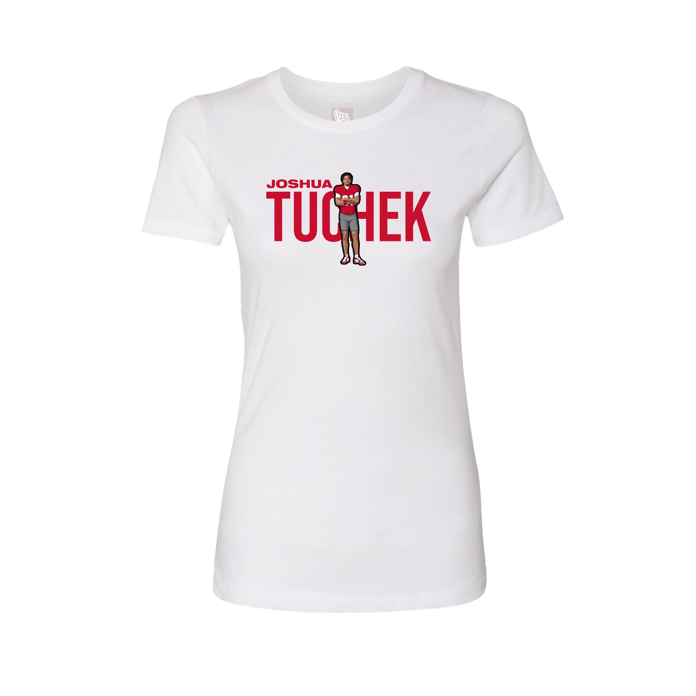 Fitted Women's Tee — Player Name in White