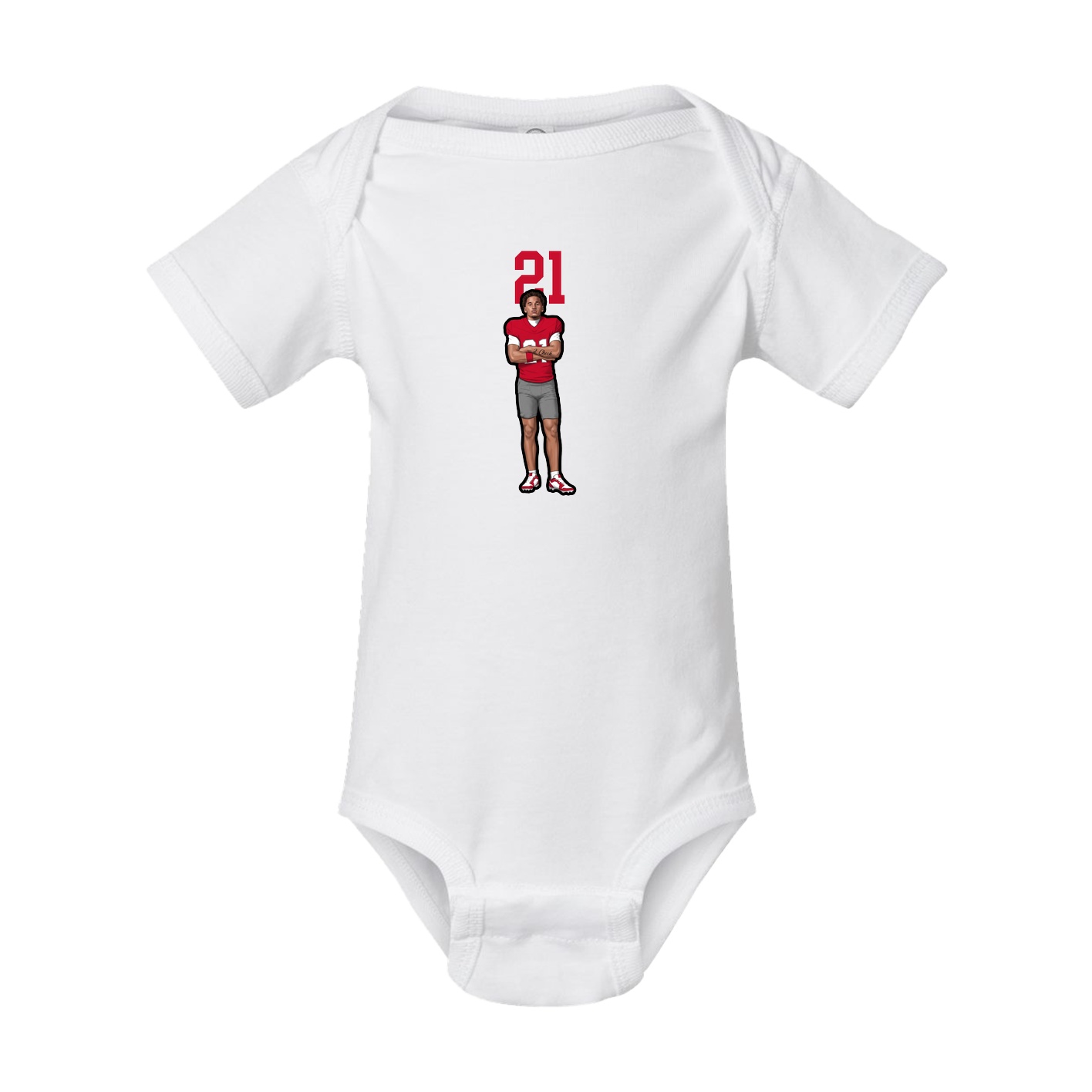 Baby Onesie — Number Top in White