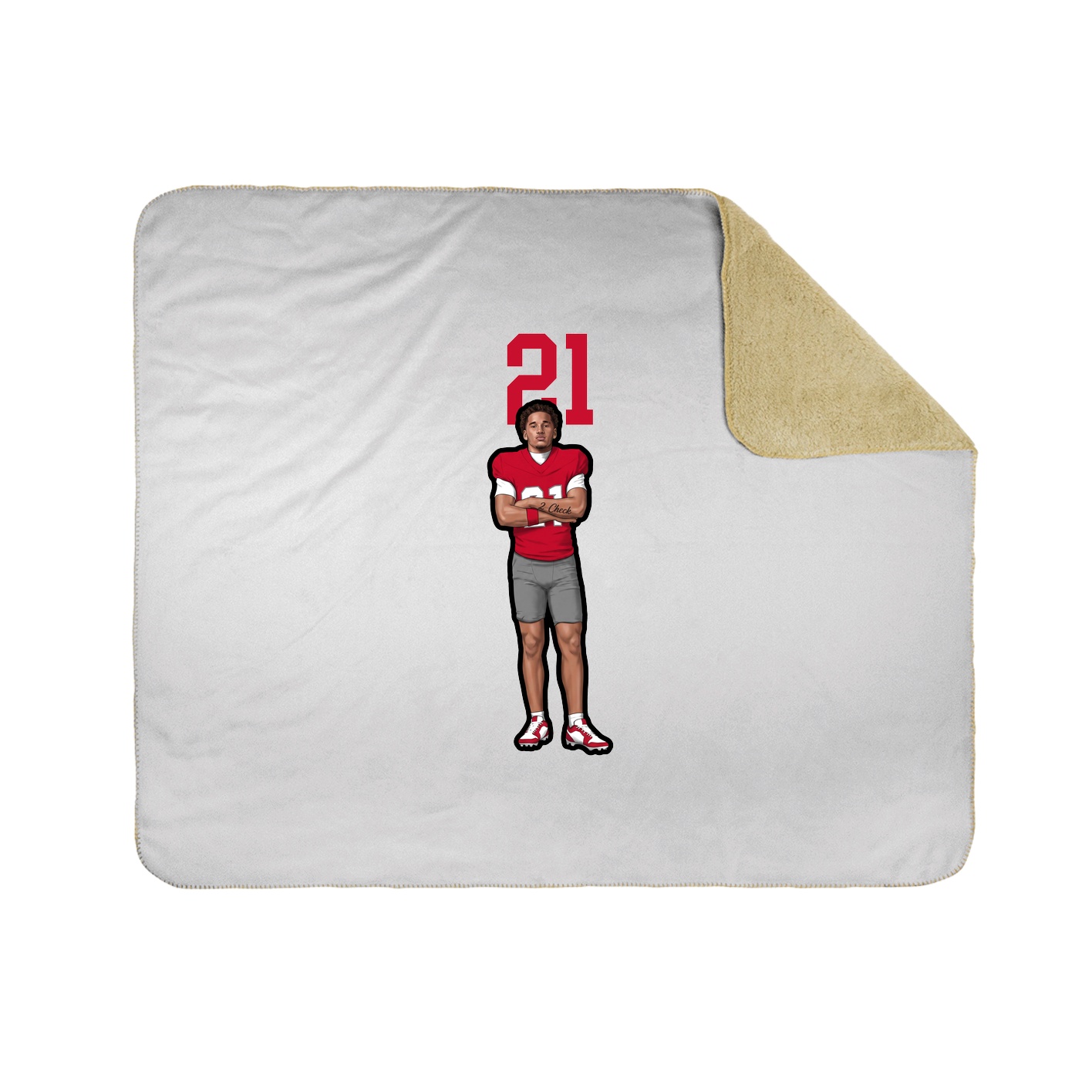 Throw Blanket — Number Top in White