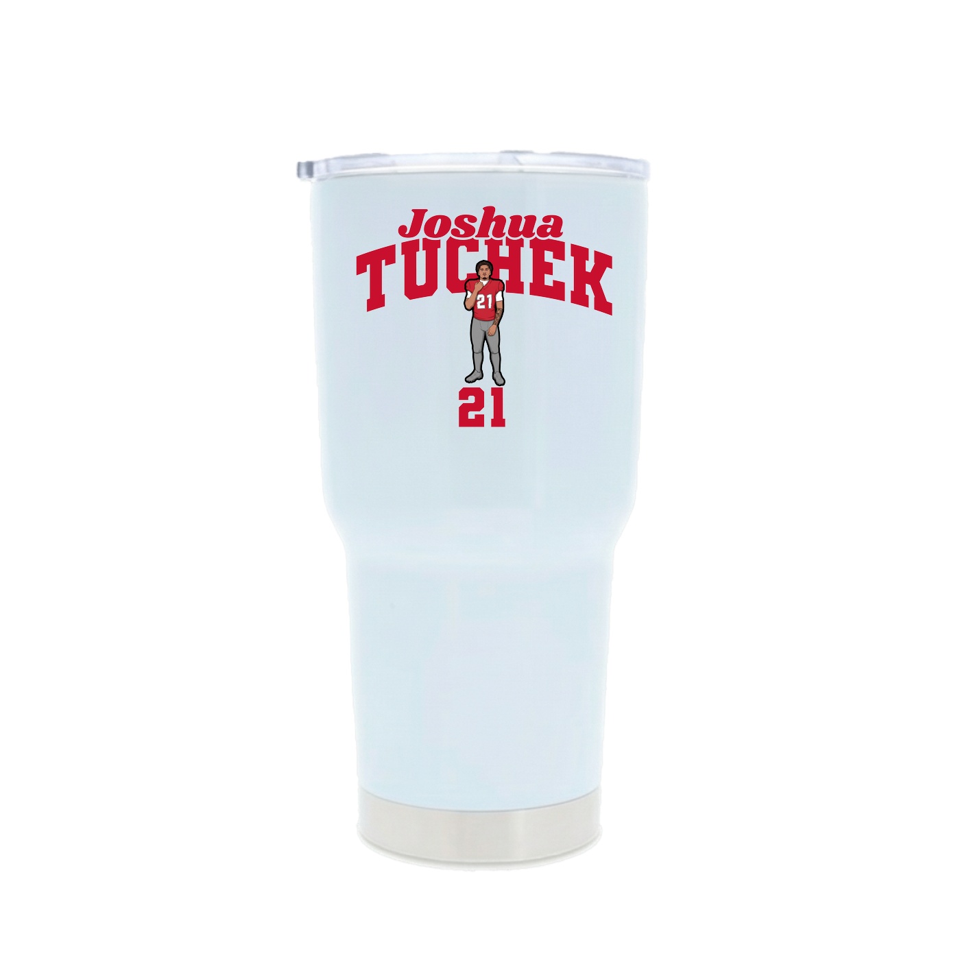 30oz Stainless Steel Tumbler — Signature Arch in White