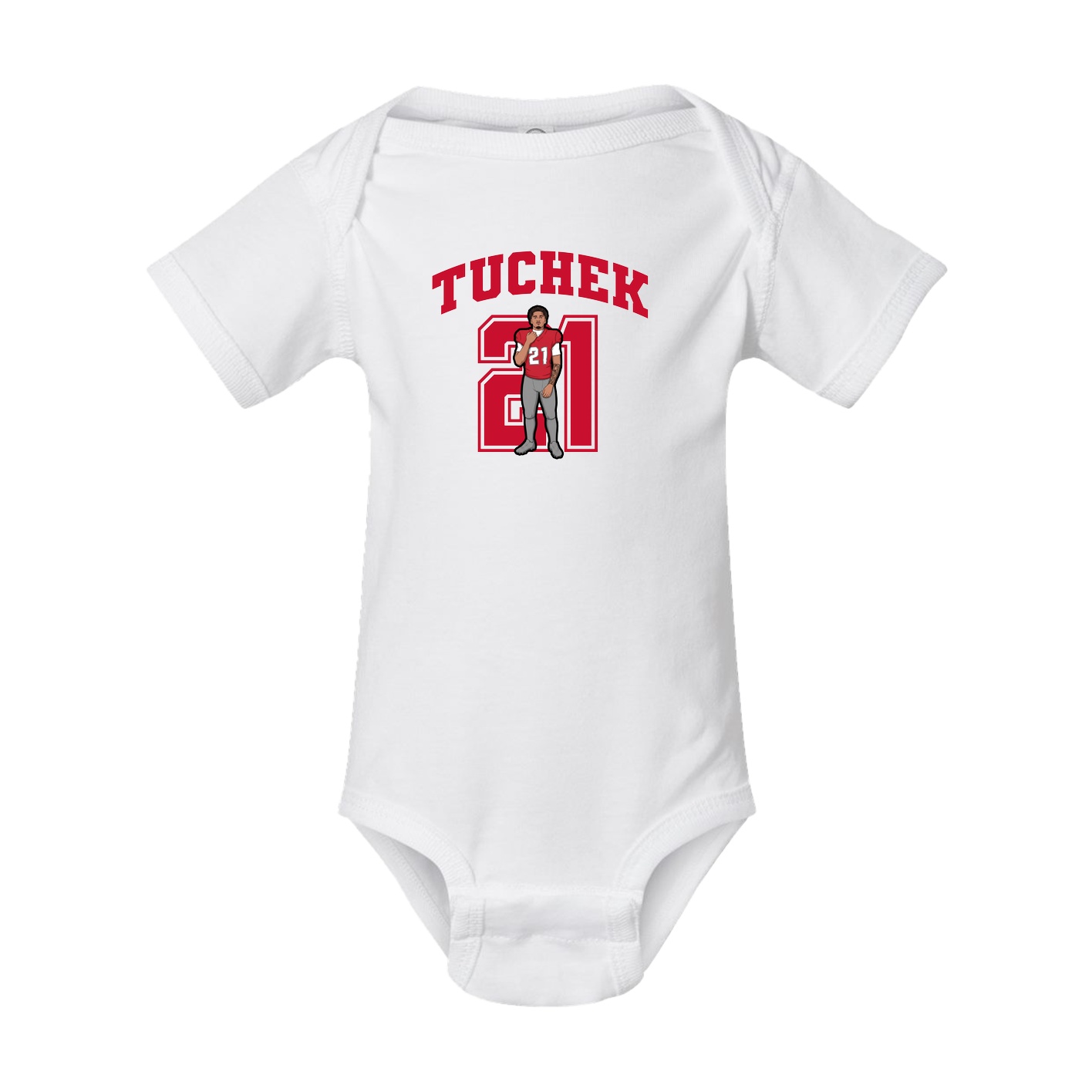 Baby Onesie — Number in White