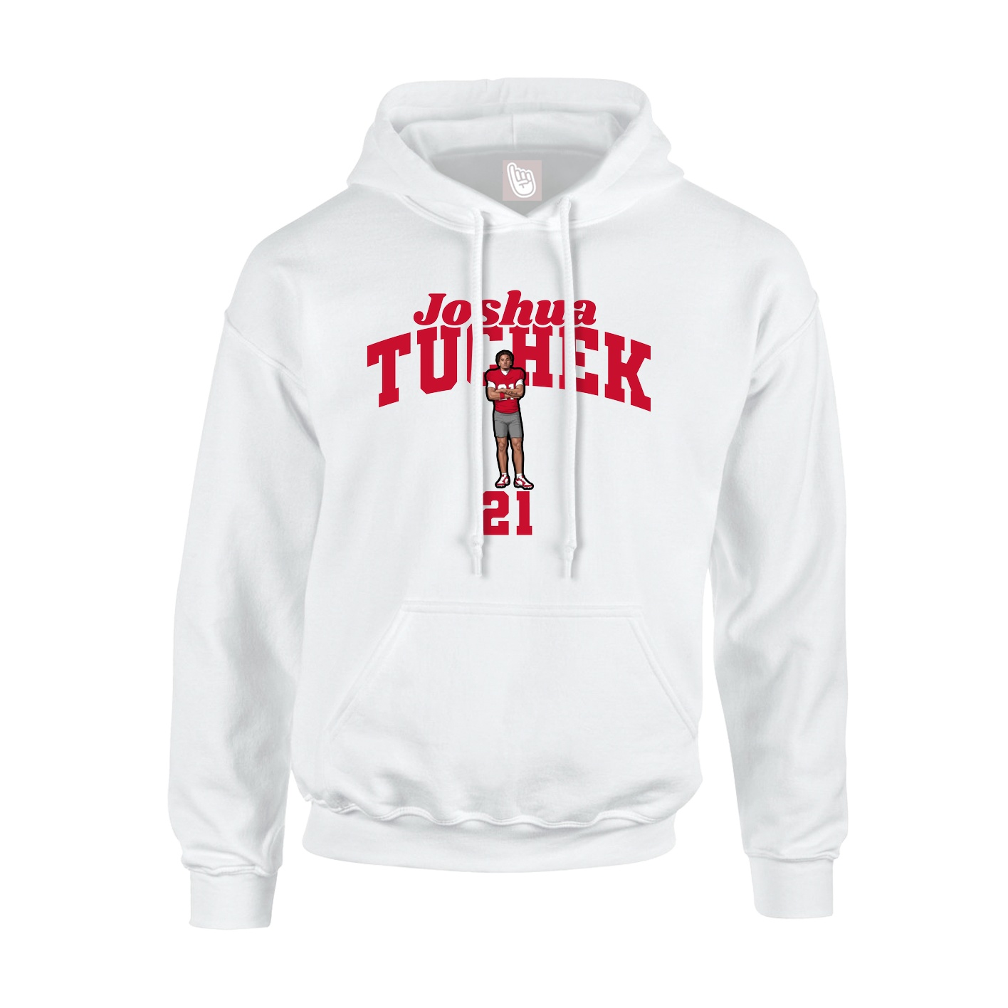 Youth Hoodie — Signature Arch in White