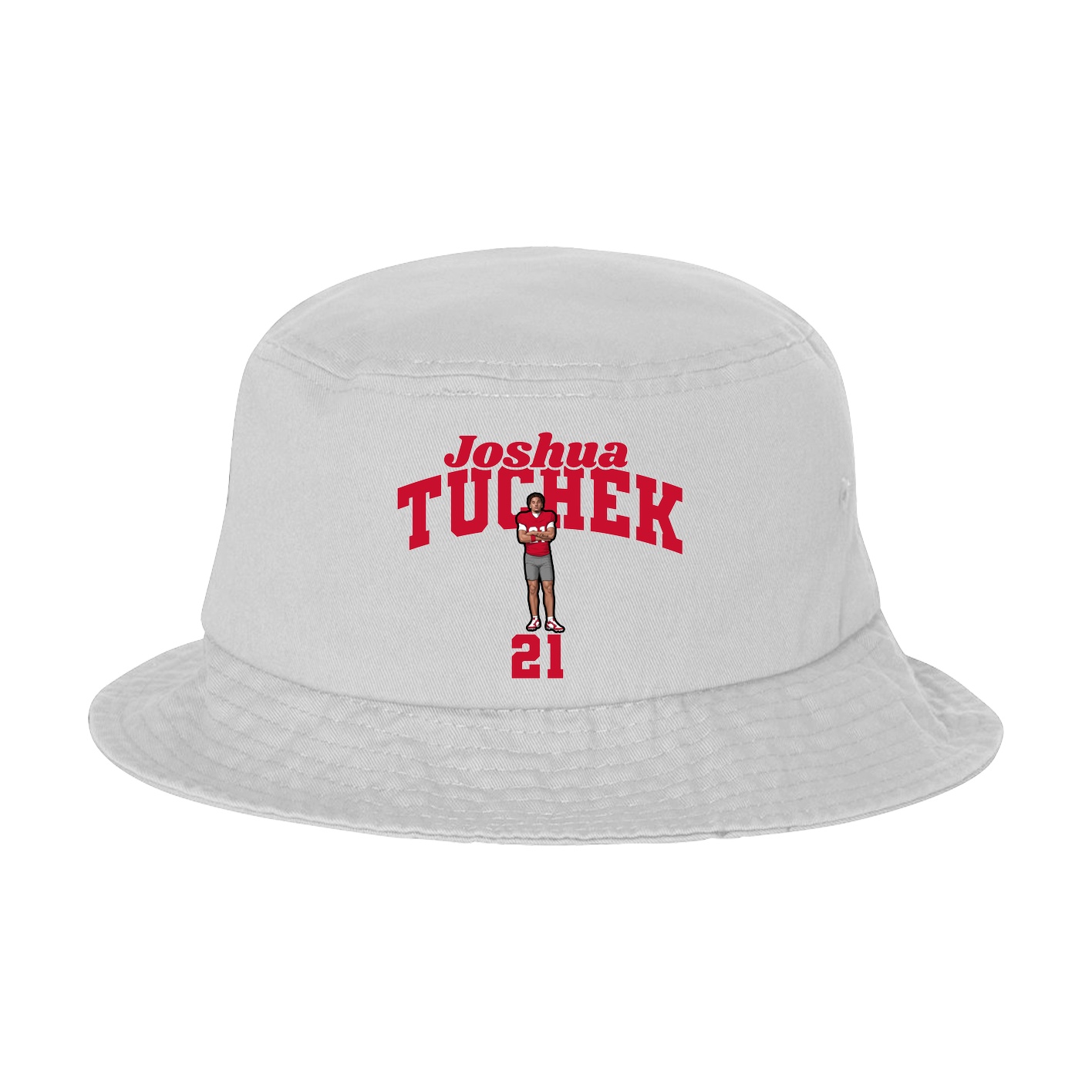 Bucket Cap — Signature Arch in White