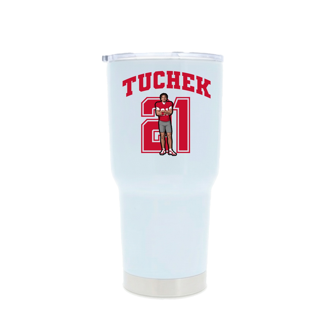 30oz Stainless Steel Tumbler — Number in White
