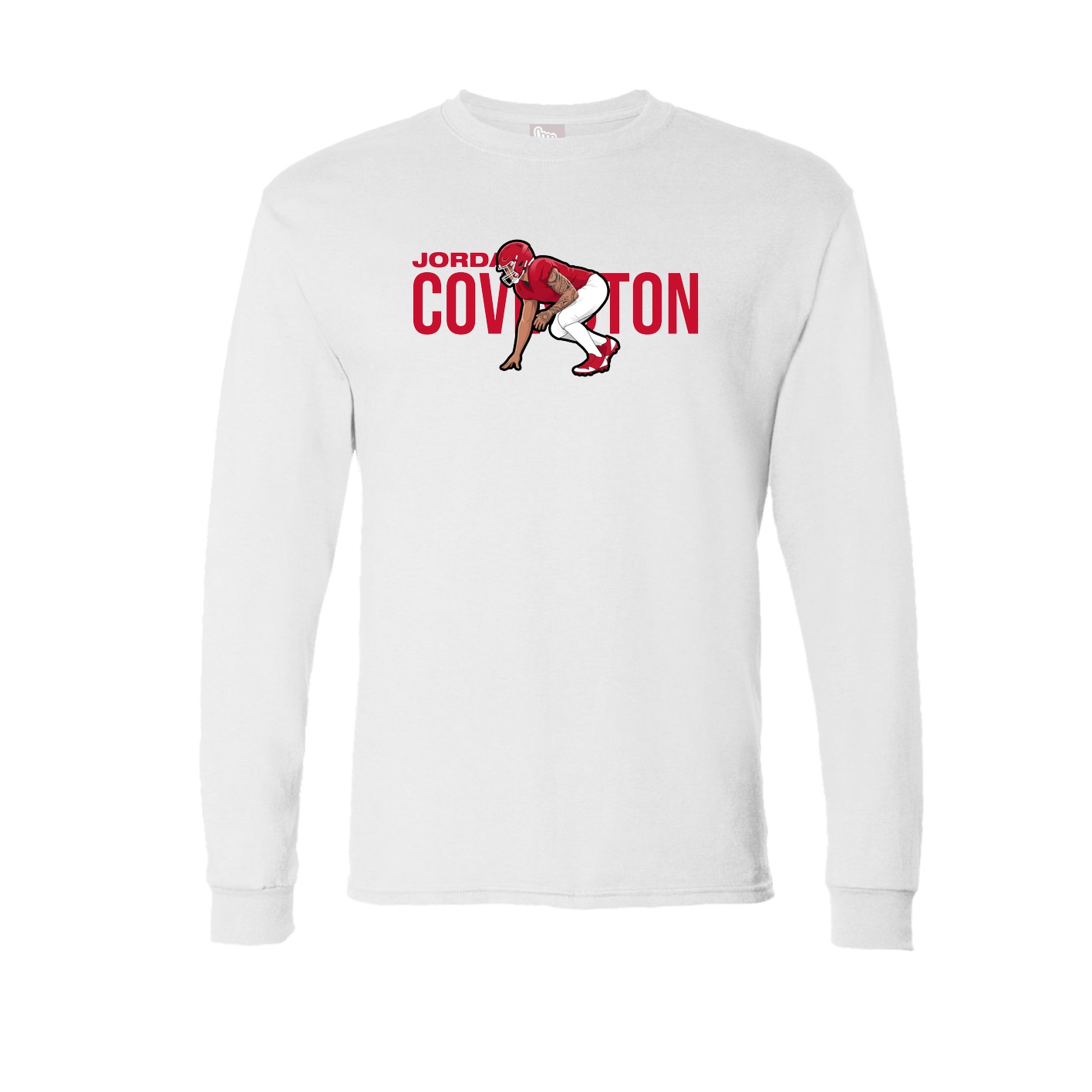 Long Sleeve Tee — Player Name in White