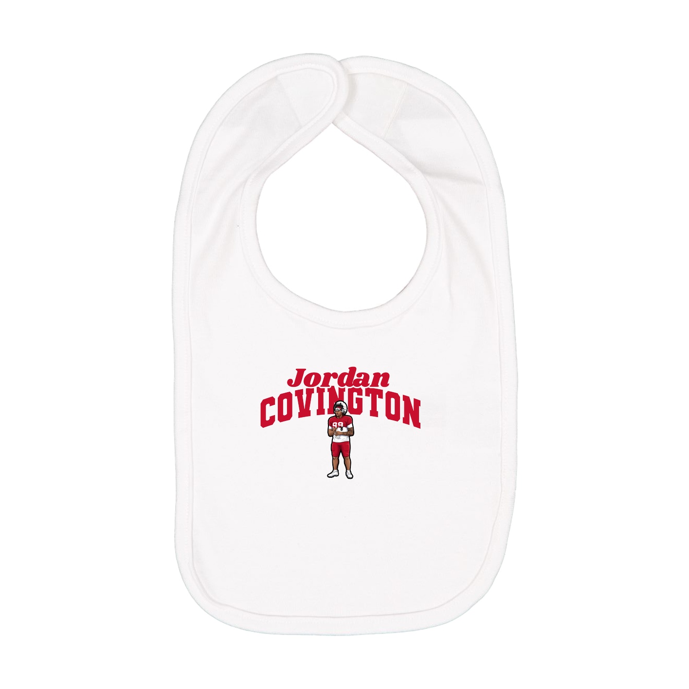Infant Bib — Signature Arch in White