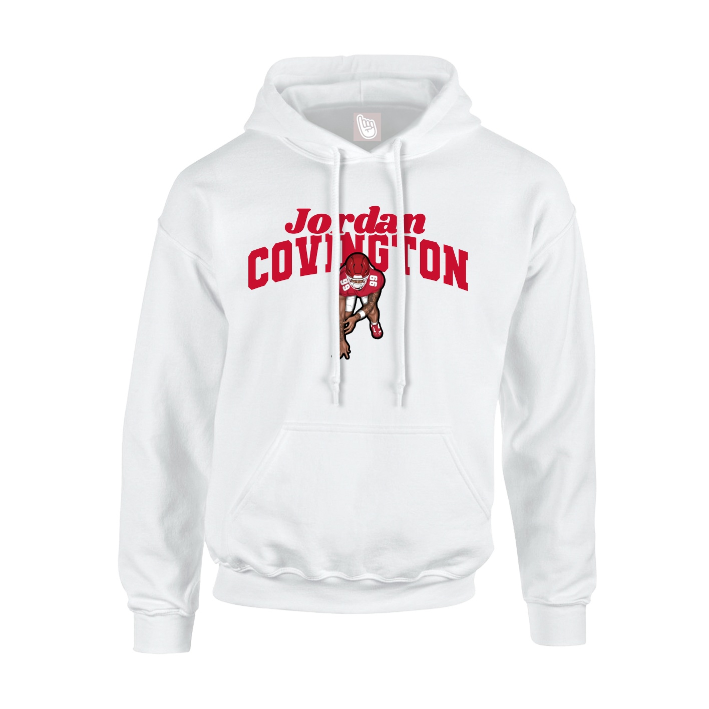 Youth Hoodie — Signature Arch in White