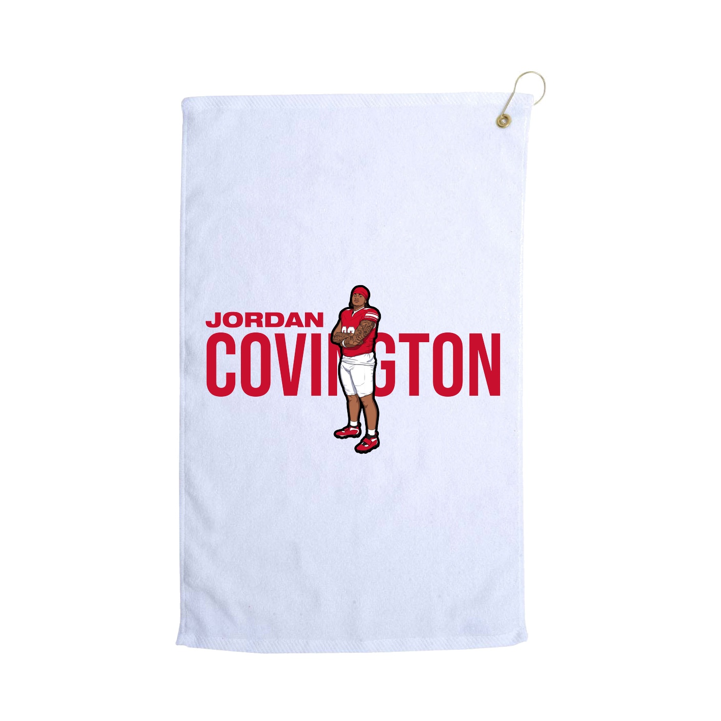 Golf Towel — Player Name in White
