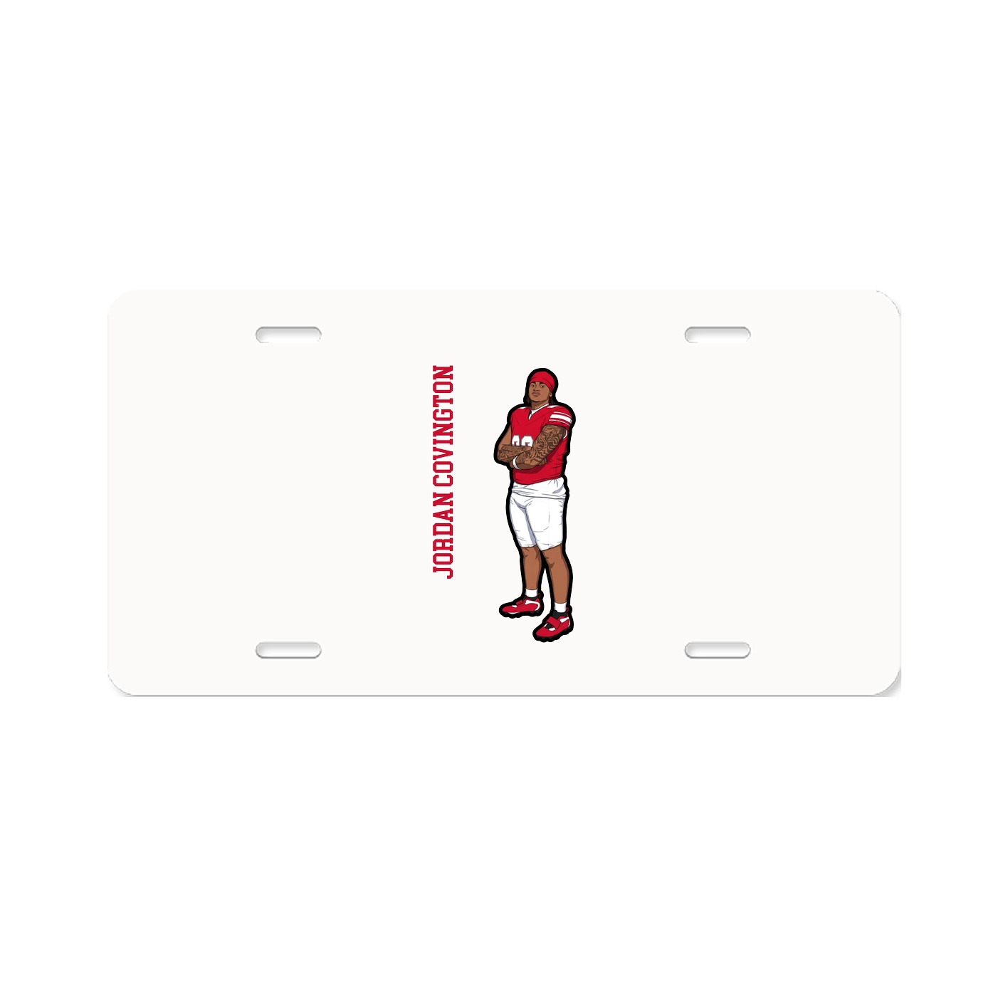 License Plate — Name Vertical in Classic