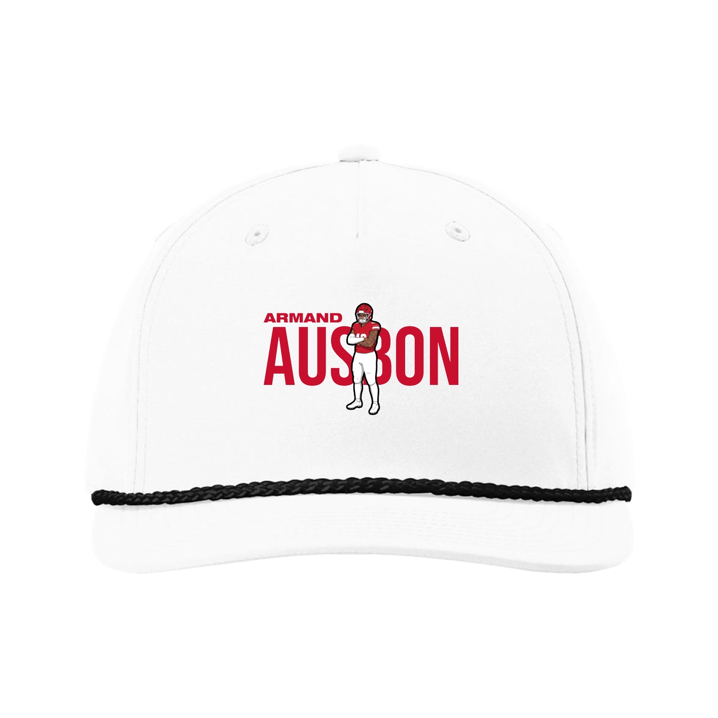 Five-Panel Classic Rope Cap — Player Name in White