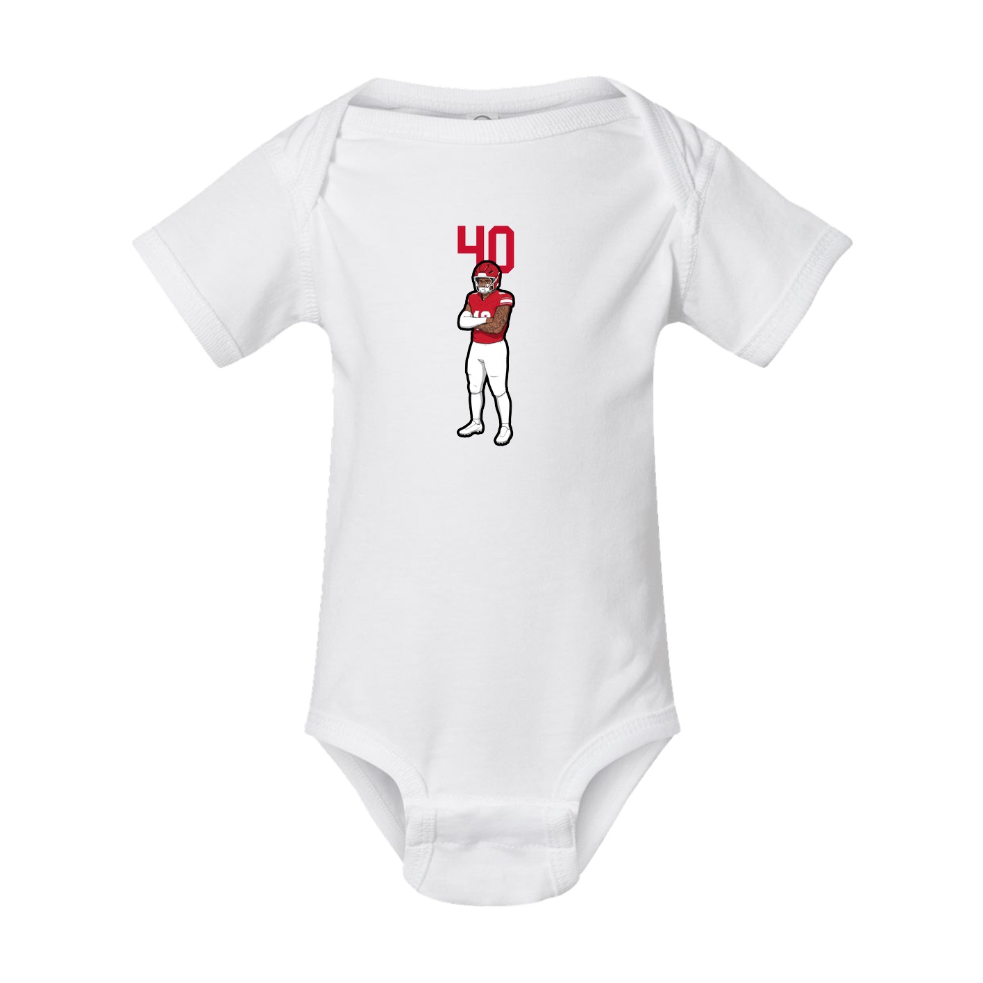 Baby Onesie — Number Top in White