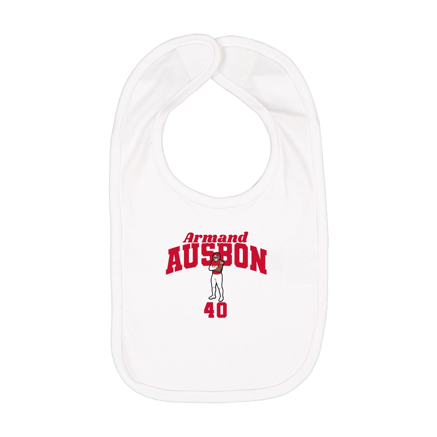 Infant Bib — Signature Arch in White