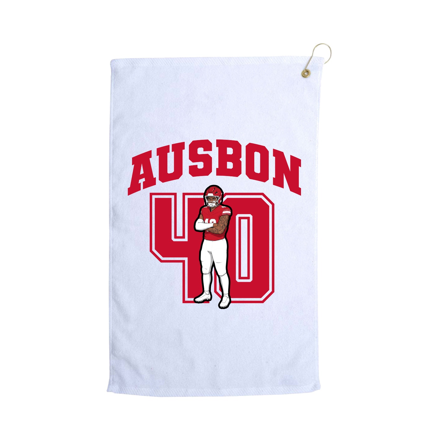 Golf Towel — Number in White