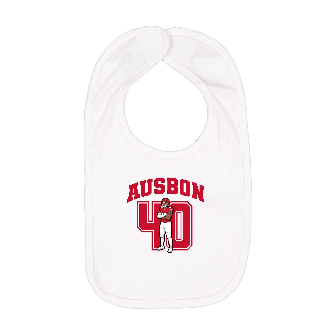 Infant Bib — Number in White