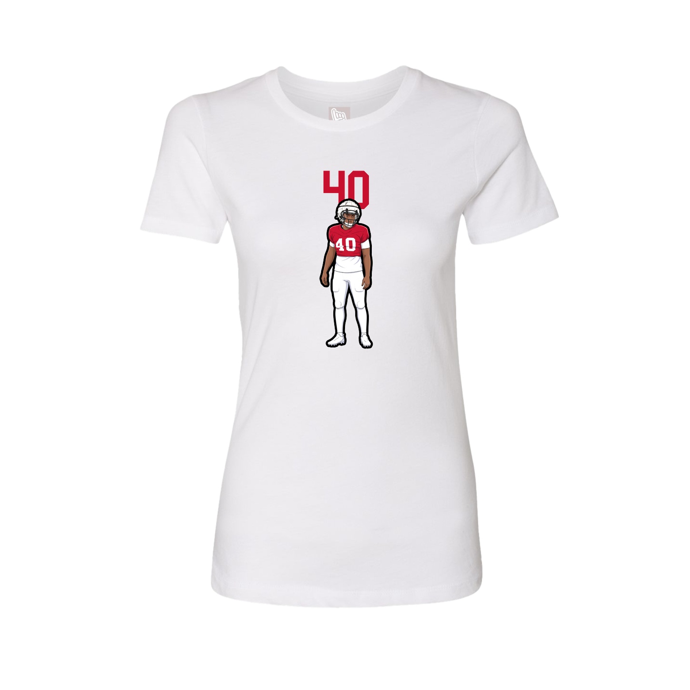 Fitted Women's Tee — Number Top in White