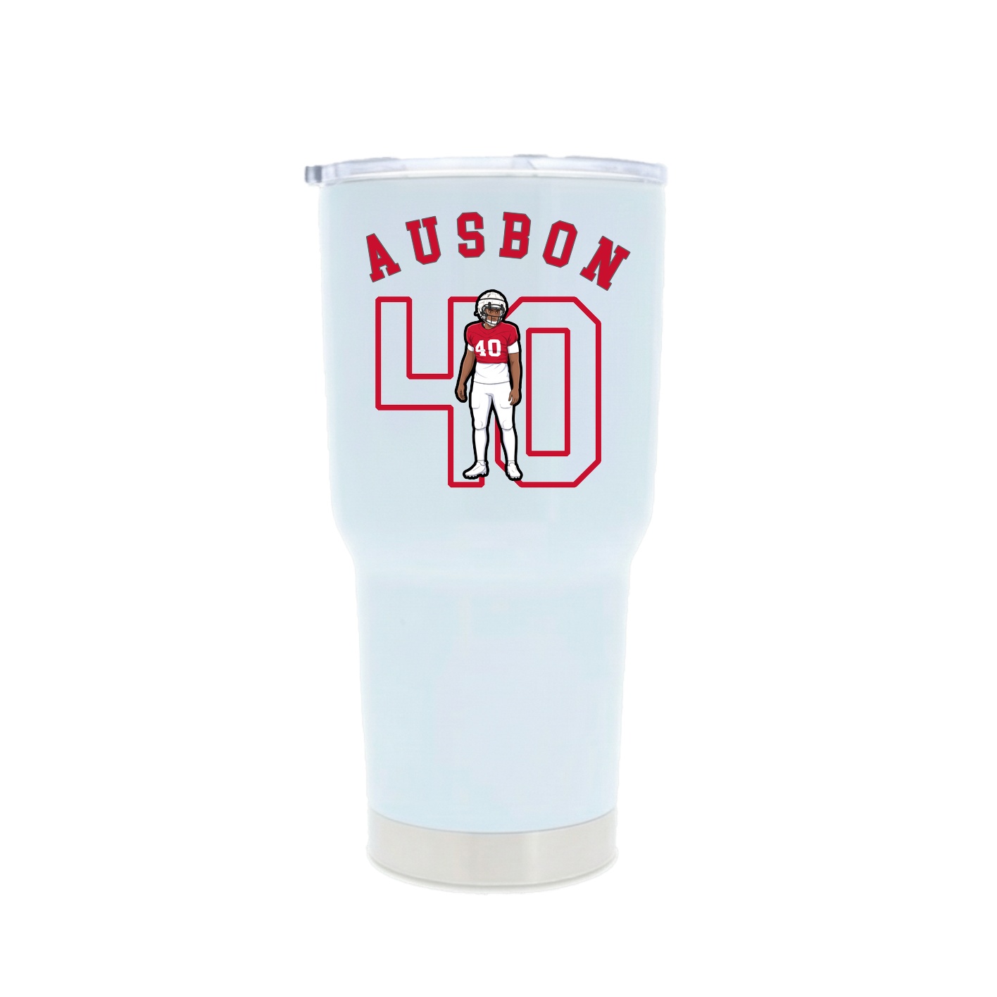 30oz Stainless Steel Tumbler — Shirsey Arch in White
