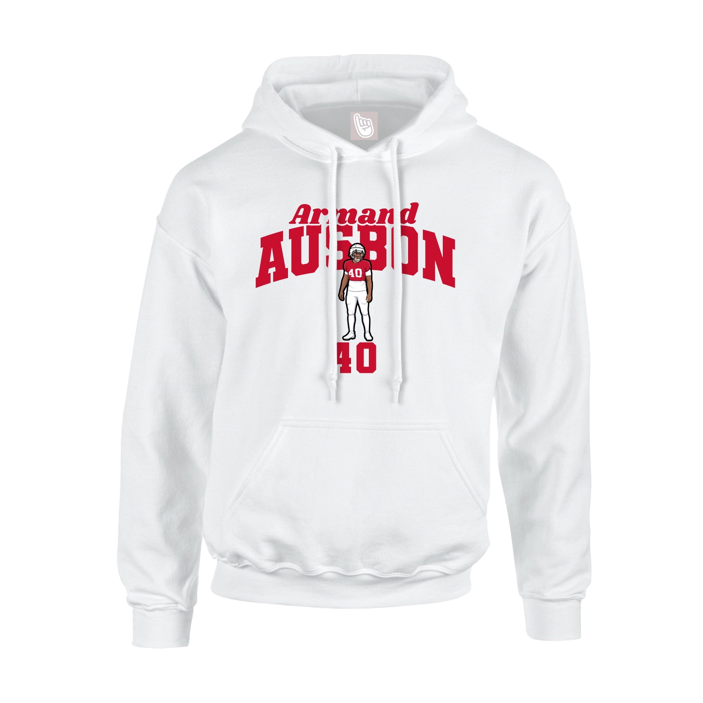 Hoodie — Signature Arch in White