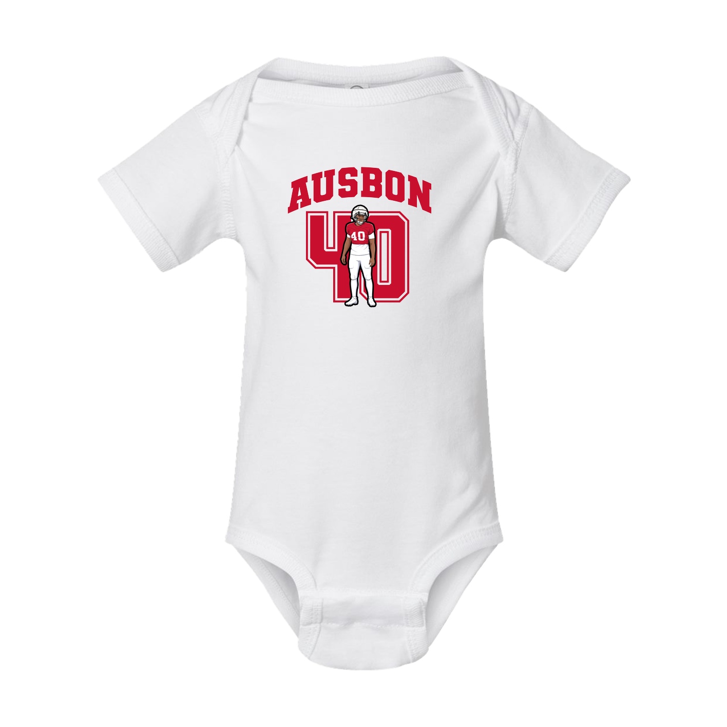 Baby Onesie — Number in White