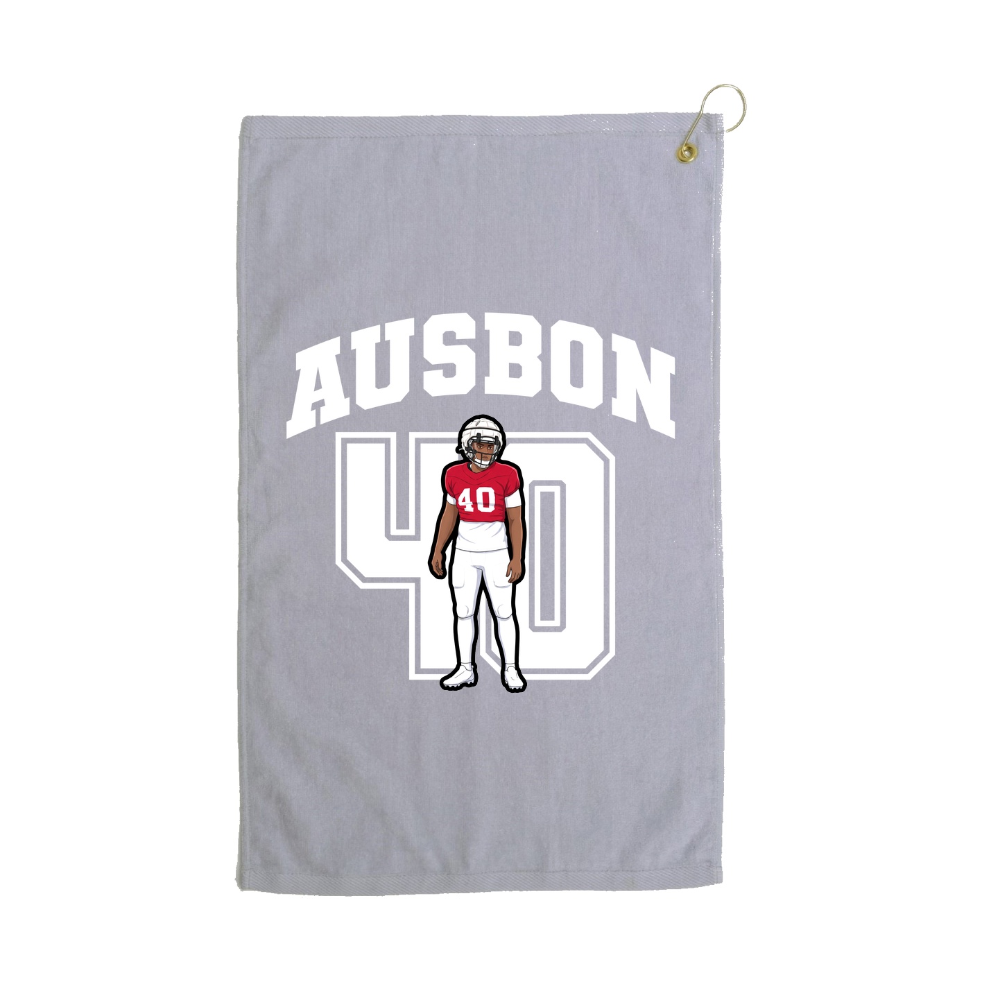 Golf Towel — Number in Grey