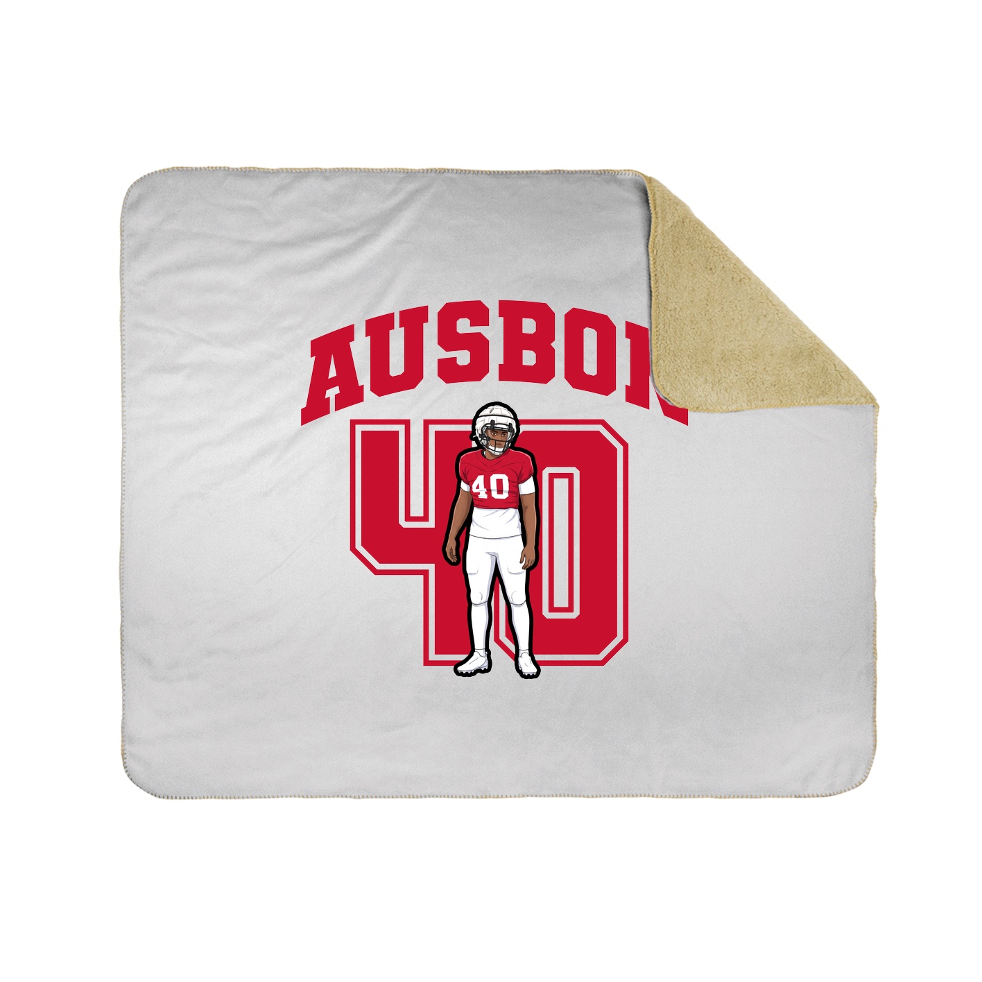 Throw Blanket — Number in White