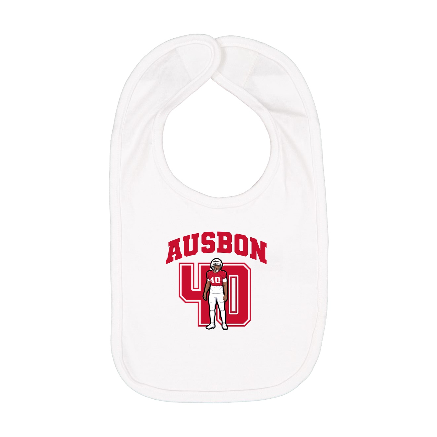 Infant Bib — Number in White