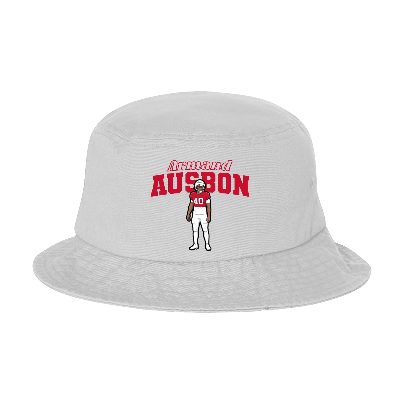 Bucket Cap — Name Arch in White