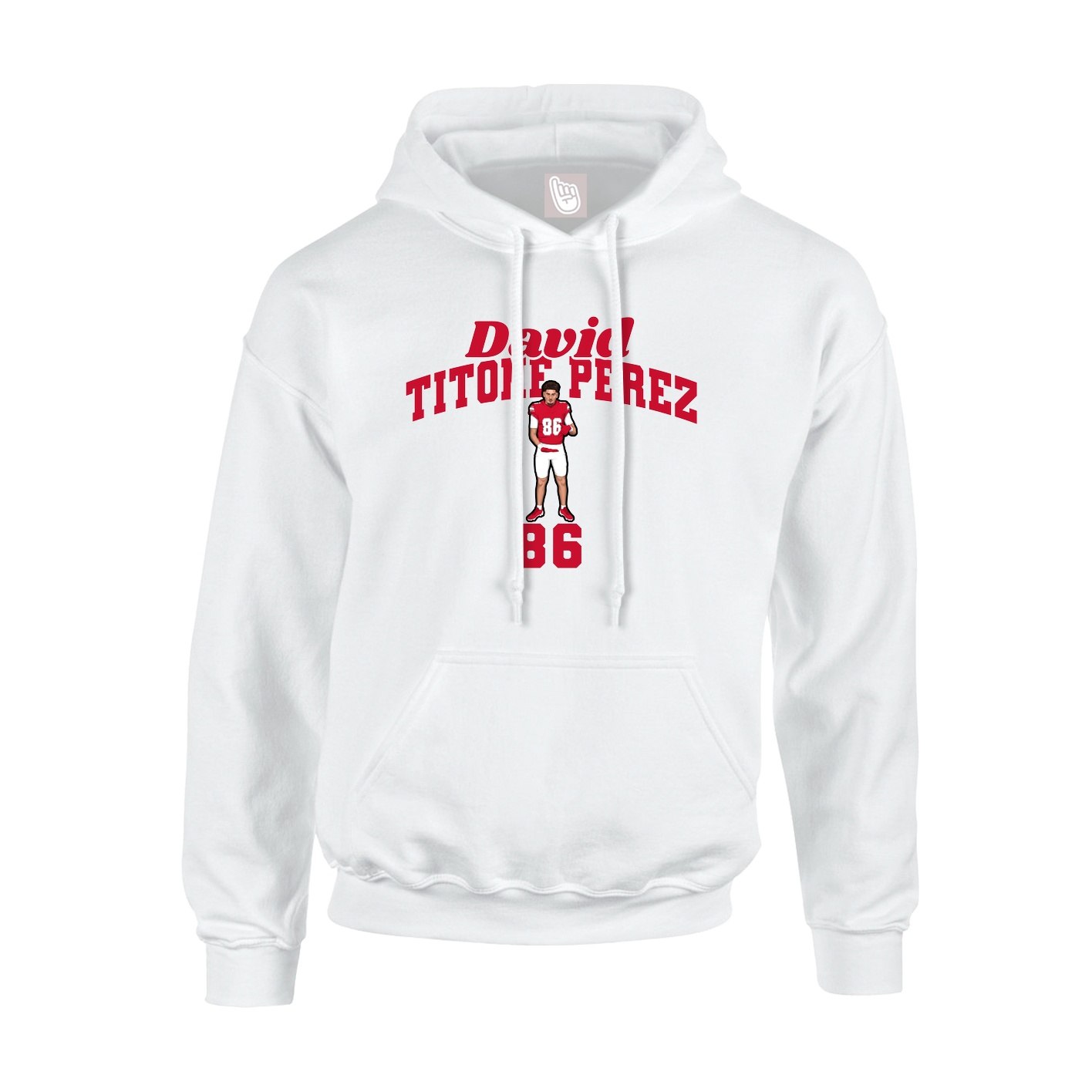 Hoodie — Signature Arch in White