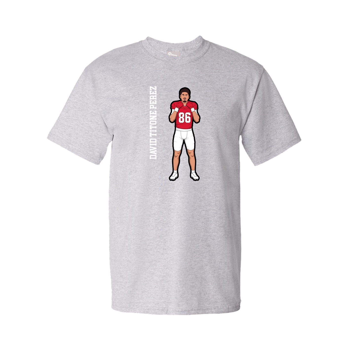 Youth Tee — Name Vertical in Grey