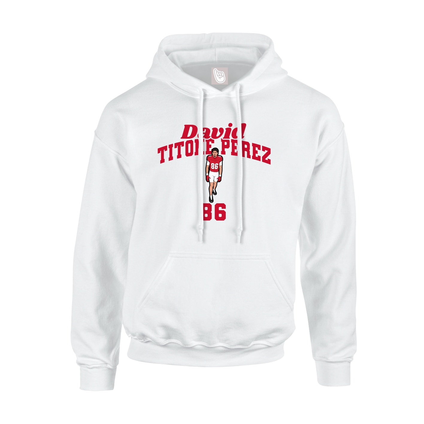 Youth Hoodie — Signature Arch in White
