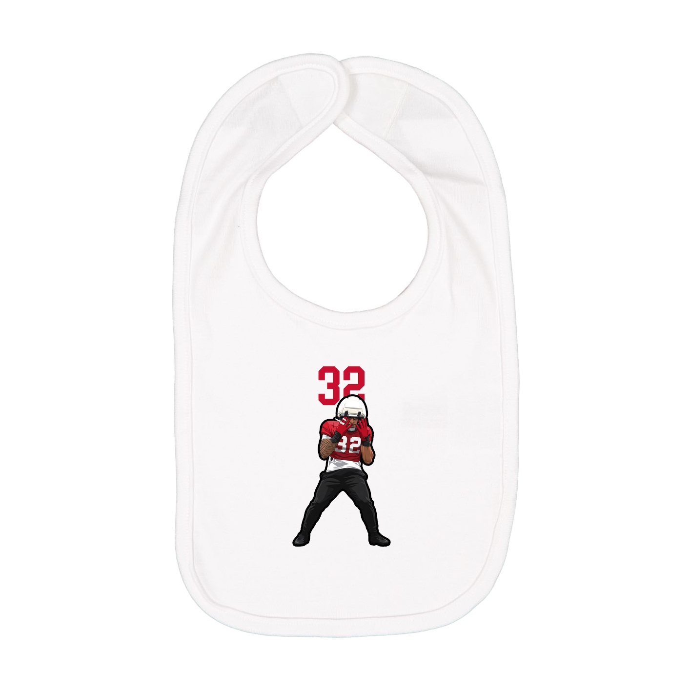 Infant Bib — Number Top in White