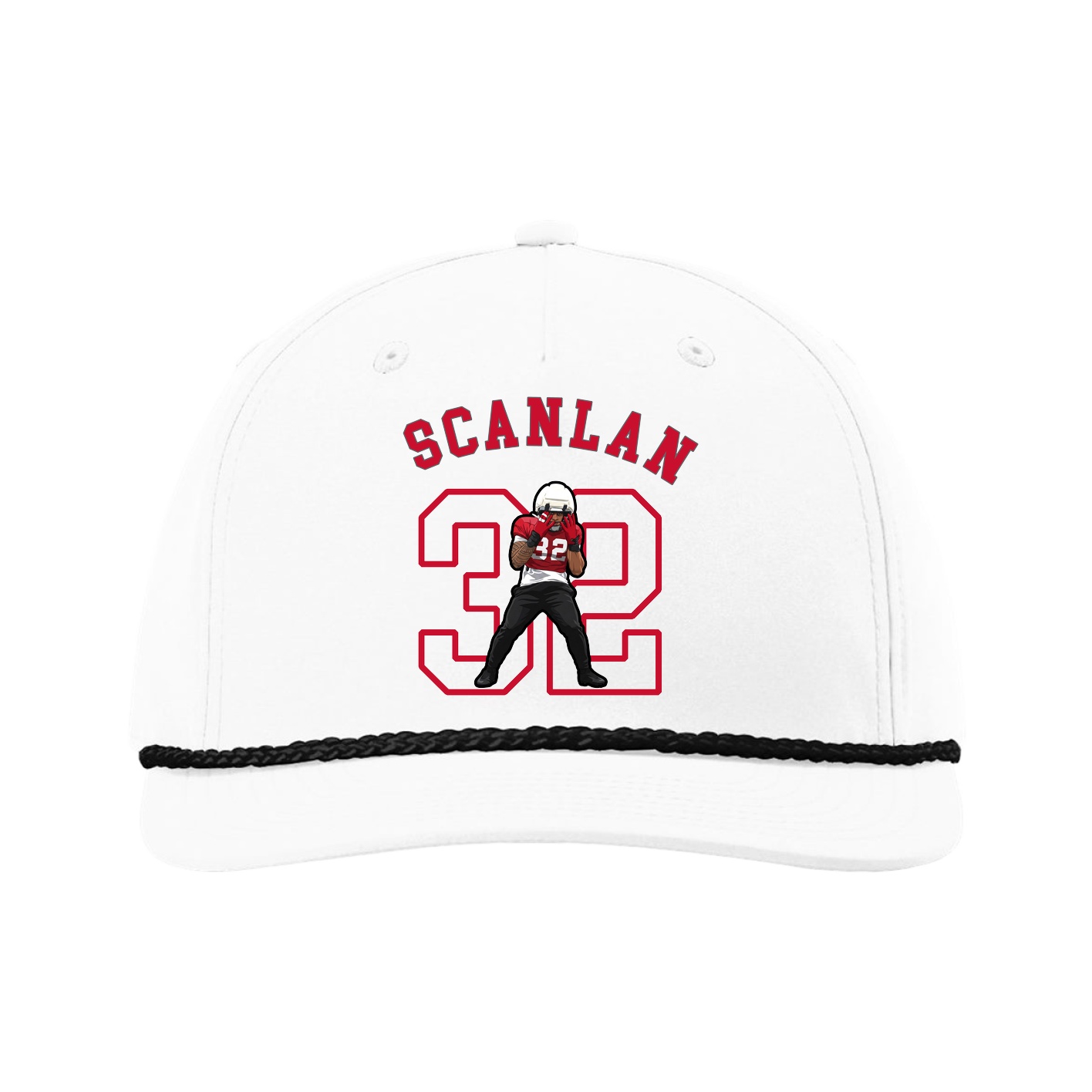 Five-Panel Classic Rope Cap — Shirsey Arch in White