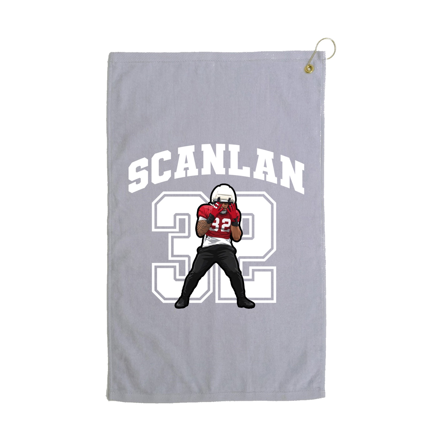 Golf Towel — Number in Grey
