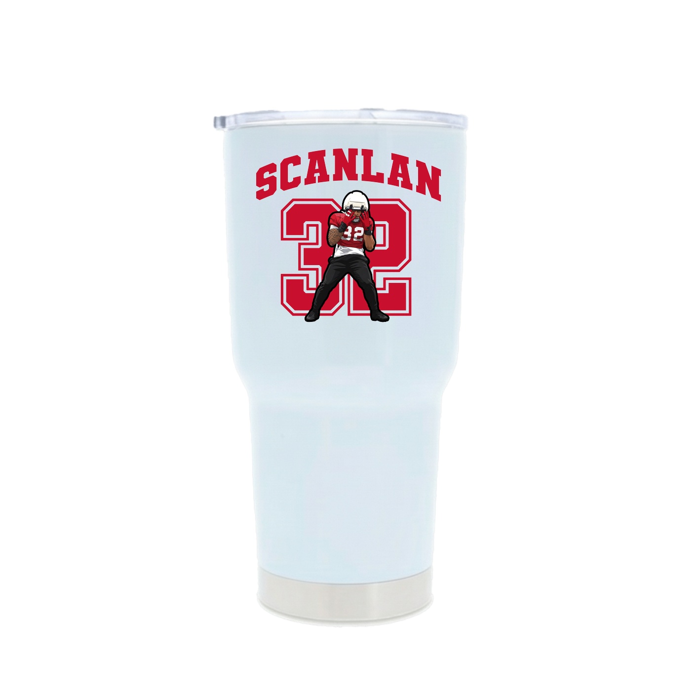 30oz Stainless Steel Tumbler — Number in White
