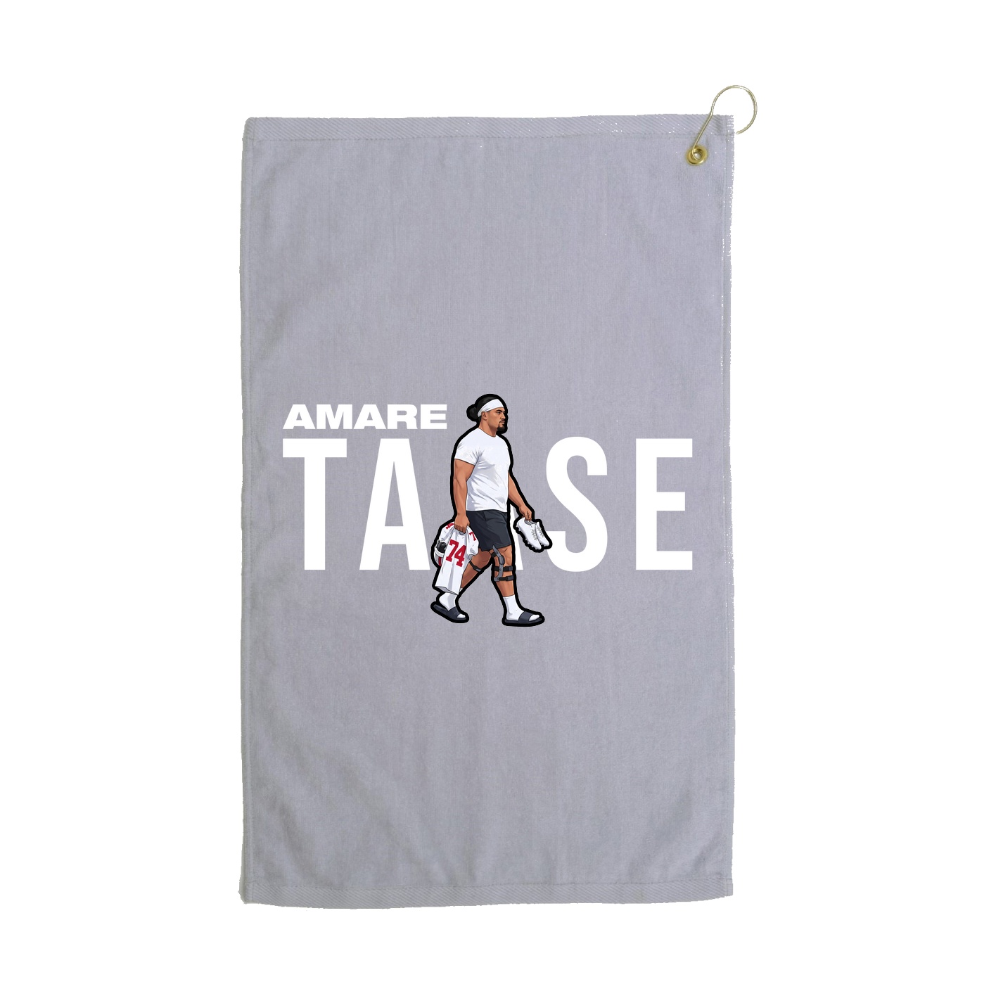Golf Towel — Player Name in Grey