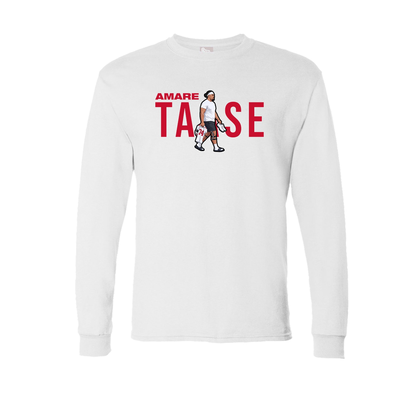 Long Sleeve Tee — Player Name in White
