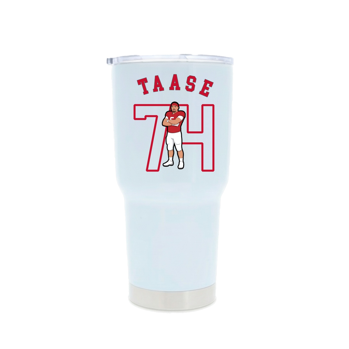 30oz Stainless Steel Tumbler — Shirsey Arch in White