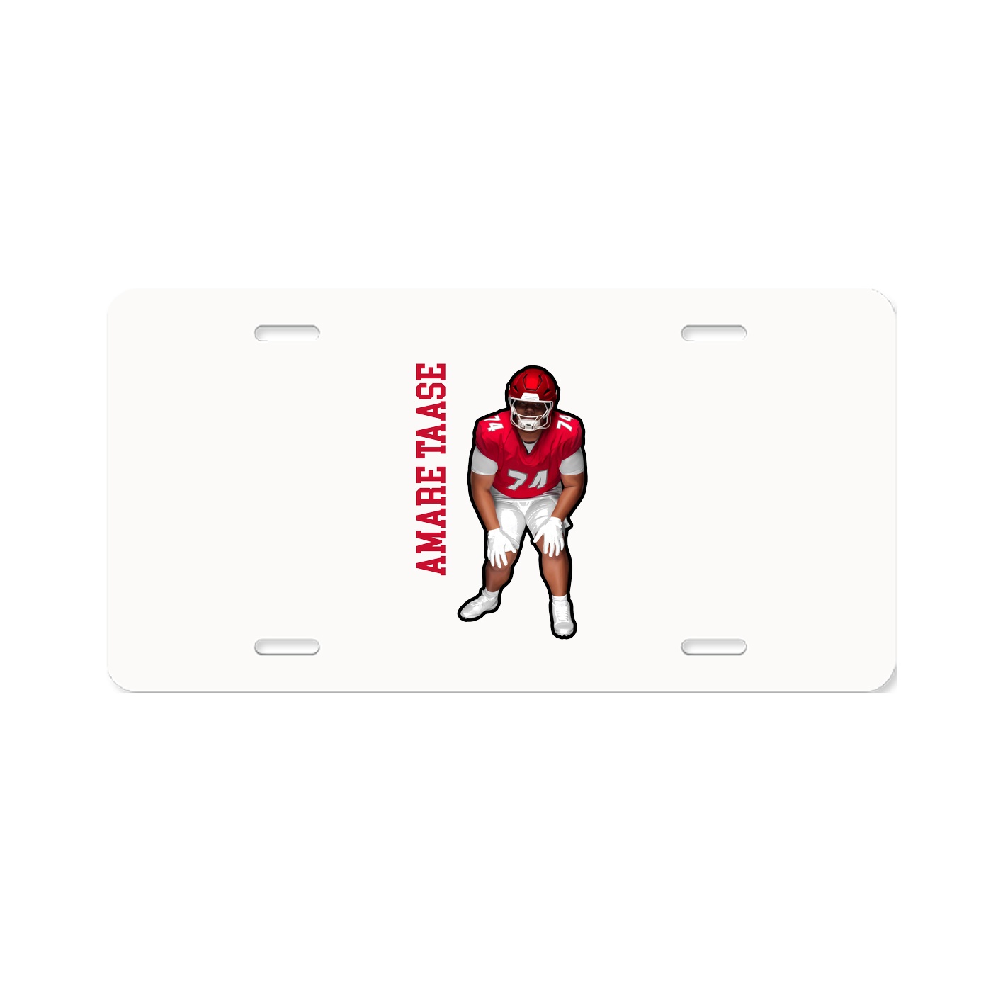 License Plate — Name Vertical in Classic