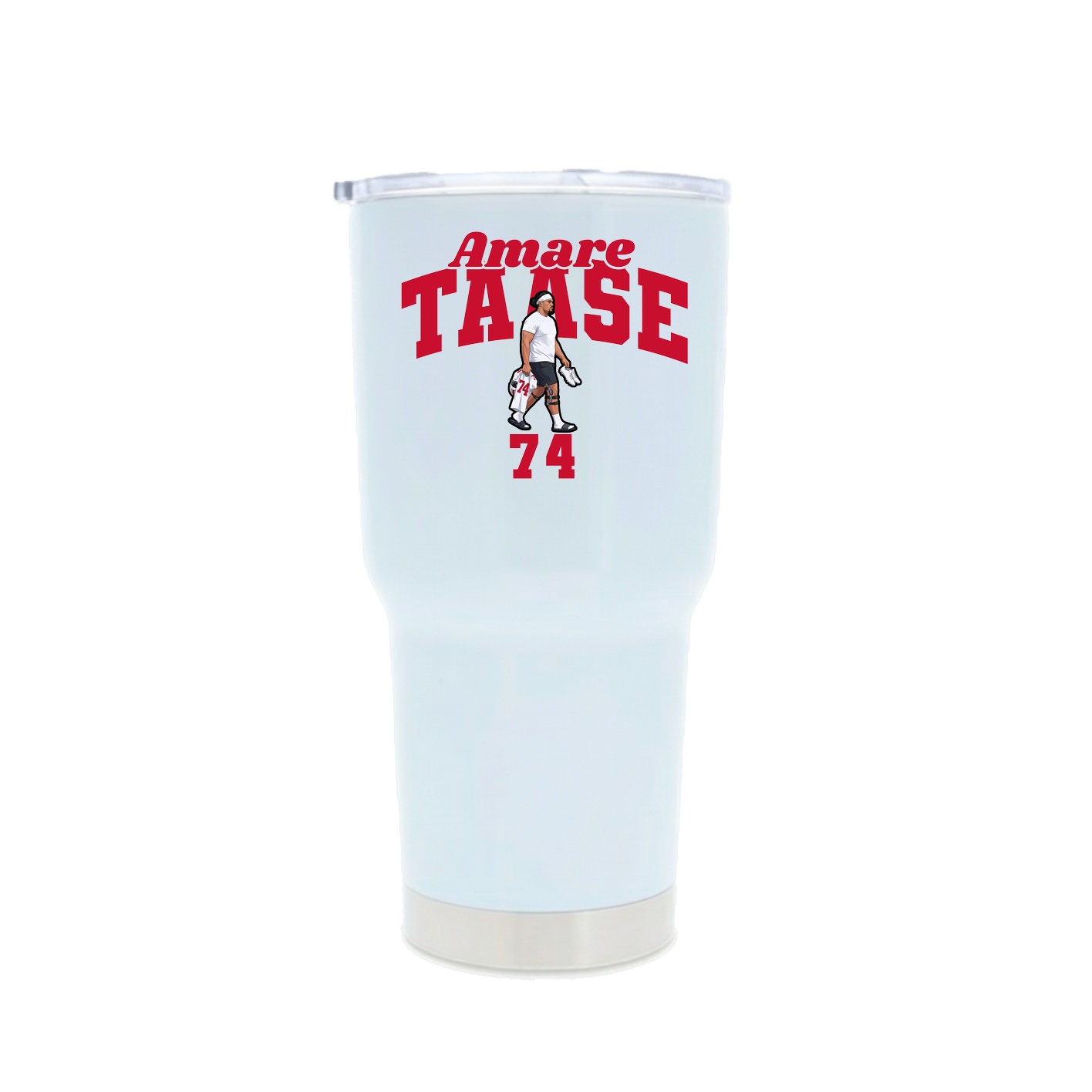 30oz Stainless Steel Tumbler — Signature Arch in White
