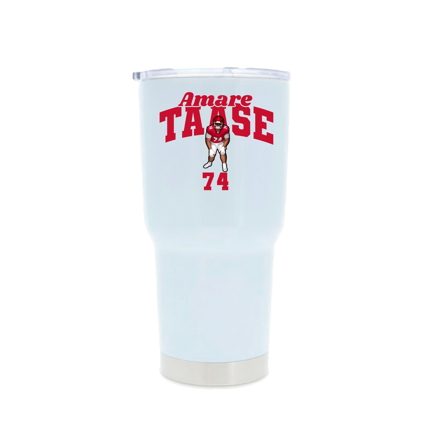 30oz Stainless Steel Tumbler — Signature Arch in White