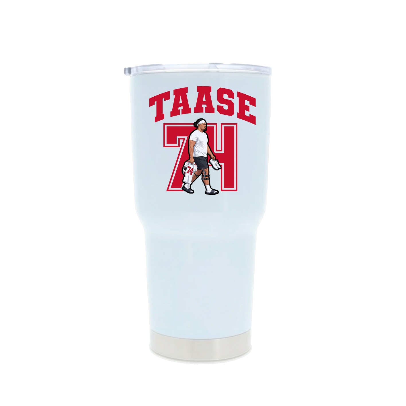 30oz Stainless Steel Tumbler — Number in White